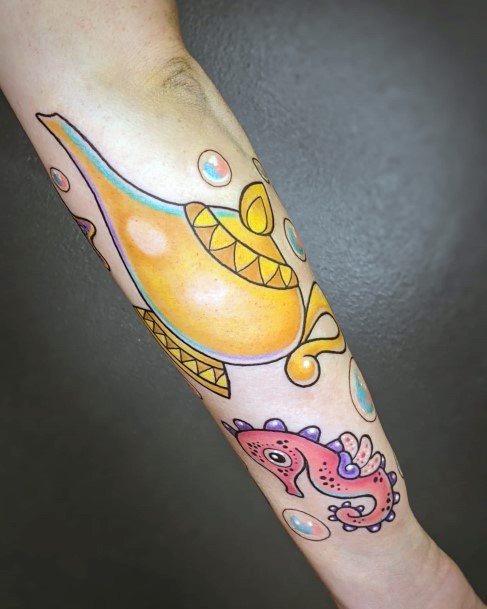 Fantastic Genie Lamp Tattoo For Women