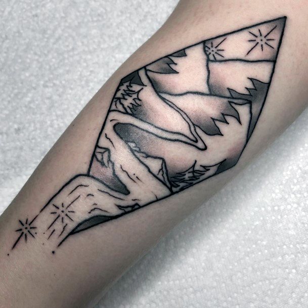 Fantastic Hiking Tattoo For Women