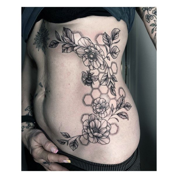 Fantastic Honeycomb Tattoo For Women