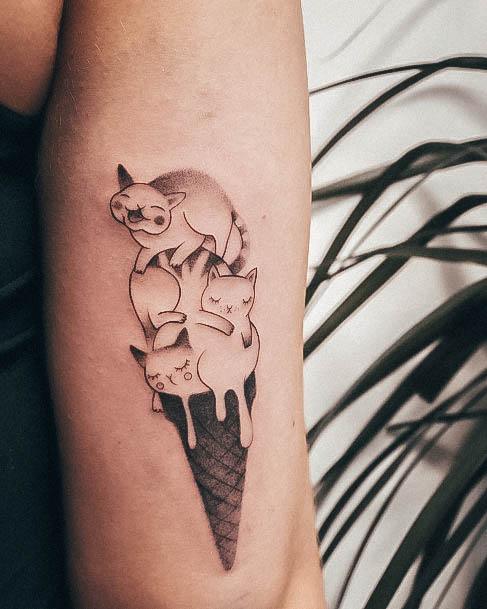 Fantastic Ice Cream Tattoo For Women