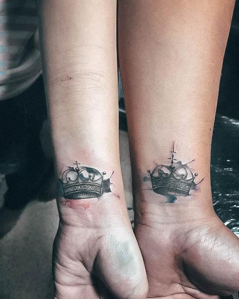 Fantastic King And Queen Tattoo For Women