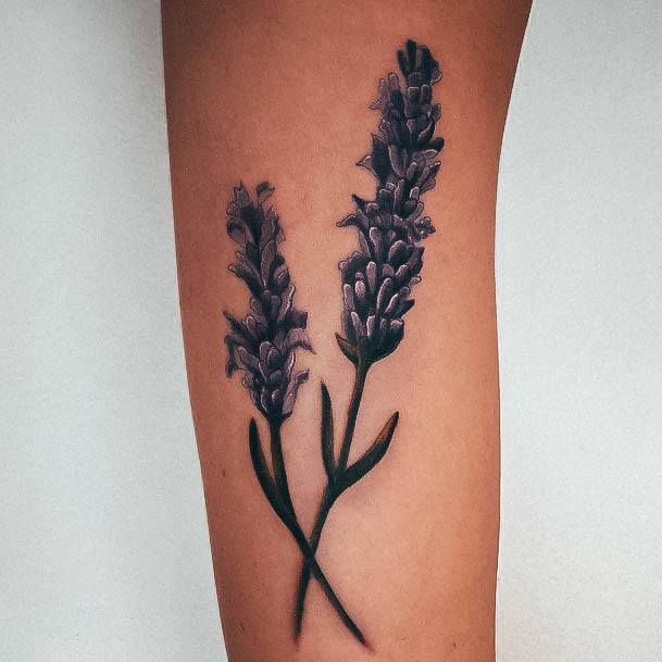 Fantastic Lavender Tattoo For Women