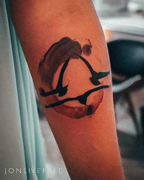 Fantastic Libra Tattoo For Women Watercolor