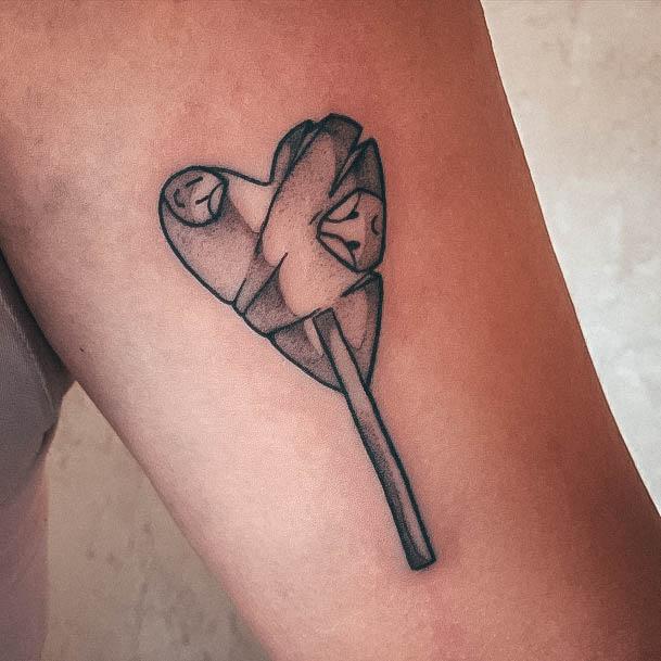 Fantastic Lollipop Tattoo For Women