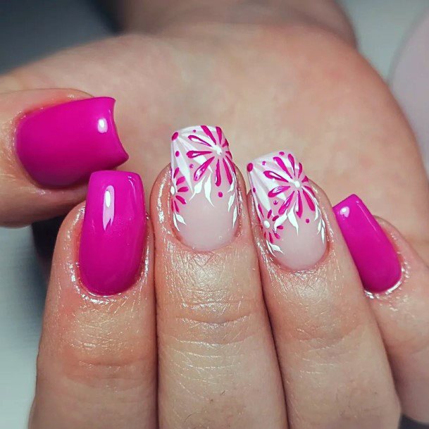 Fantastic Magenta Nail For Women