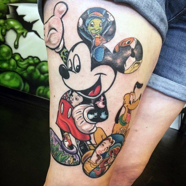 Fantastic Mickey Mouse Tattoo For Women