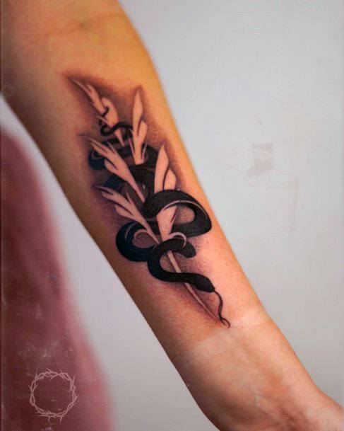 Fantastic Negative Space Tattoo For Women