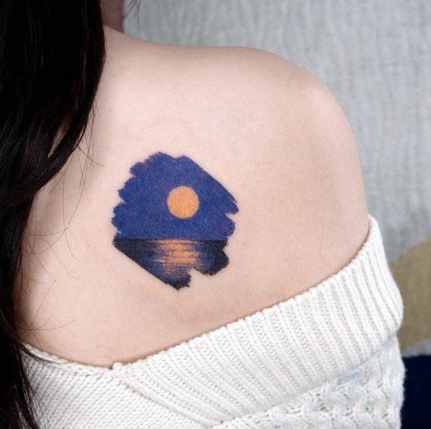Fantastic Night Sky Tattoo For Women