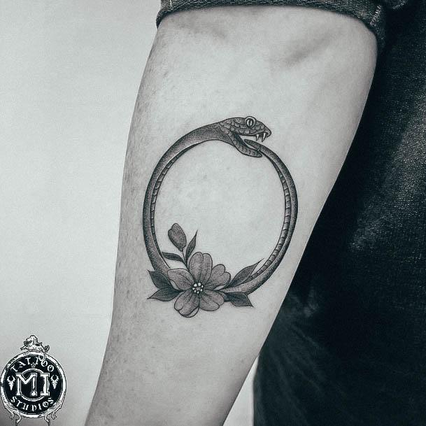 Fantastic Ouroboros Tattoo For Women