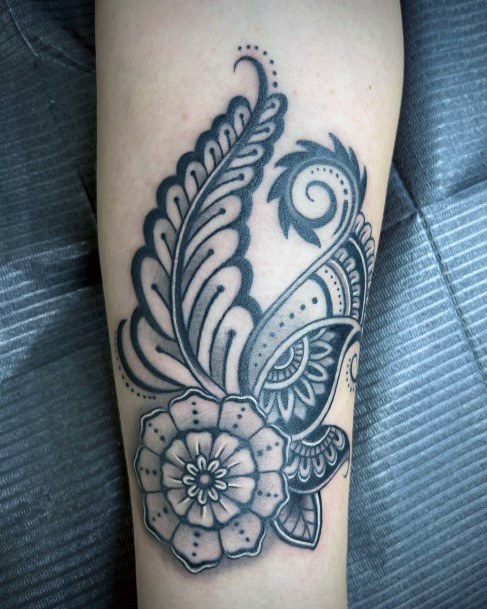 Fantastic Paisley Tattoo For Women