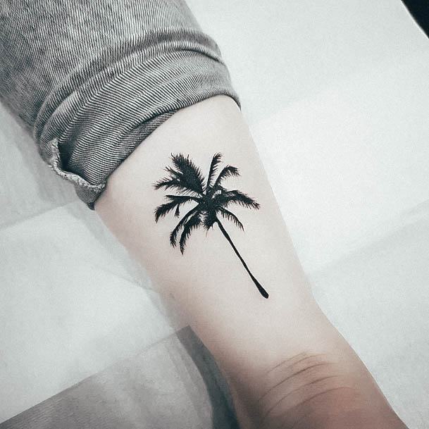 Fantastic Palm Tree Tattoo For Women