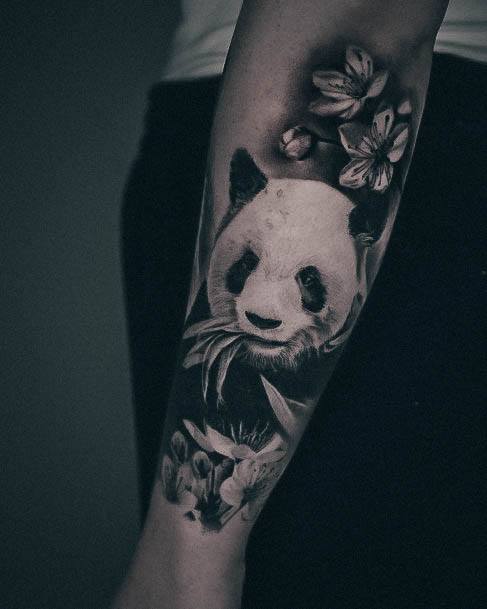 Fantastic Panda Tattoo For Women