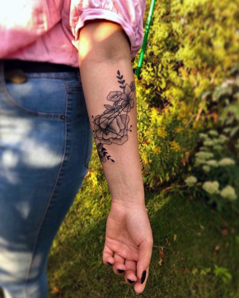 Fantastic Paper Airplane Tattoo For Women