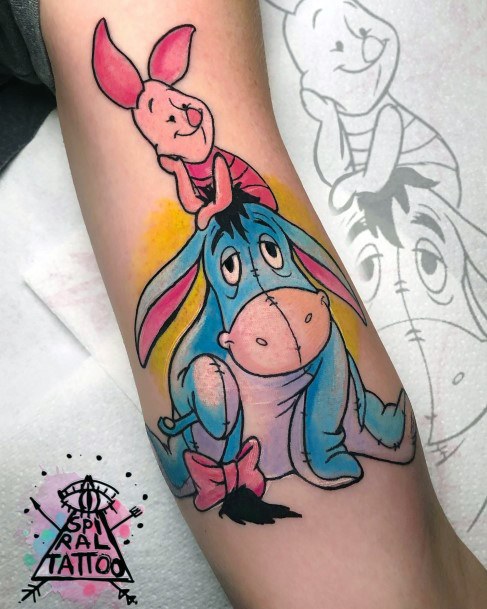 Fantastic Piglet Tattoo For Women