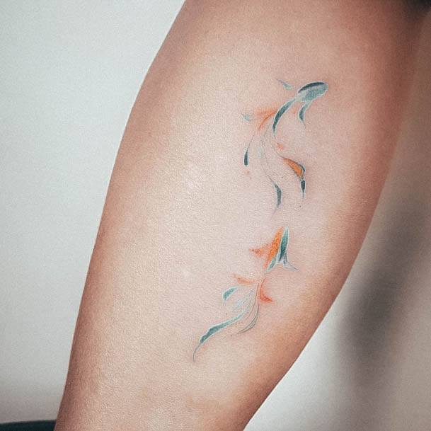 Fantastic Pisces Tattoo For Women Watercolor Tiny