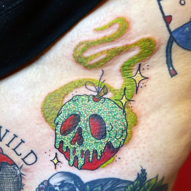 Fantastic Poison Apple Tattoo For Women