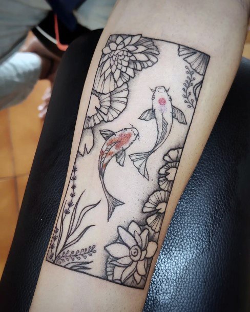 Fantastic Pond Tattoo For Women