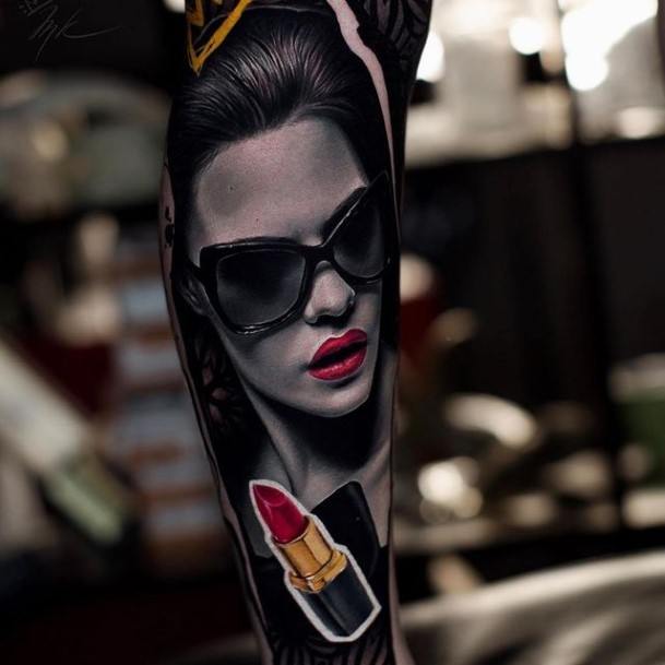 Fantastic Portrait Tattoo For Women