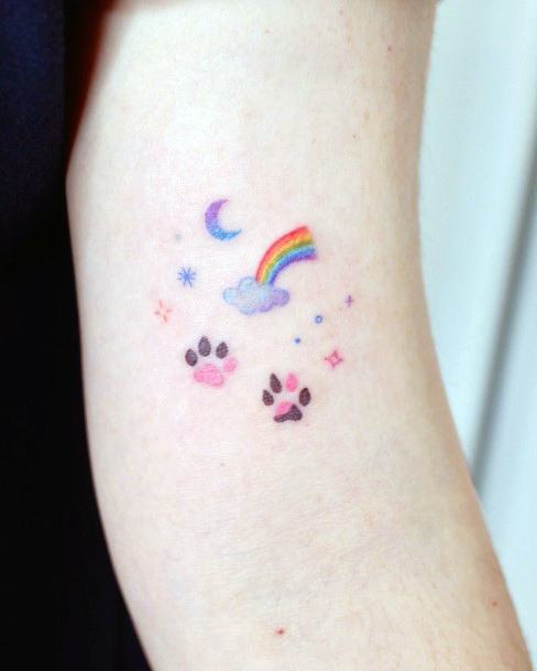 Fantastic Rainbow Tattoo For Women