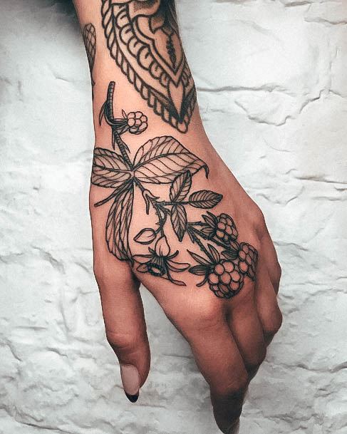 Fantastic Raspberry Tattoo For Women