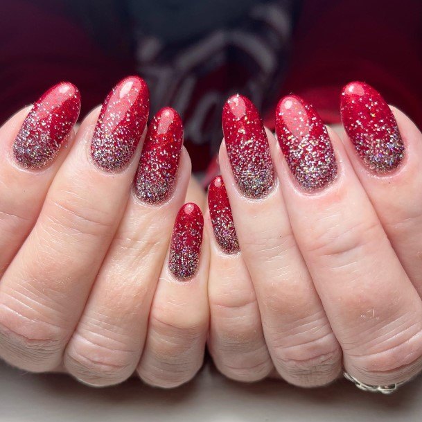 Fantastic Red And Silver Nail For Women
