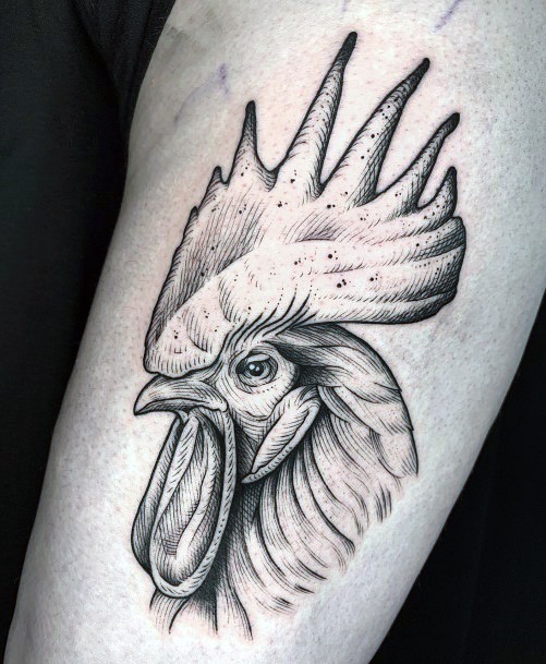 Fantastic Rooster Tattoo For Women