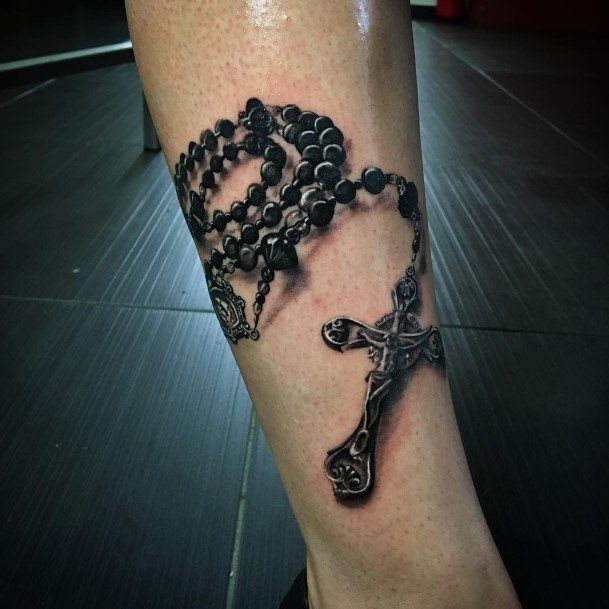 Fantastic Rosary Tattoo For Women
