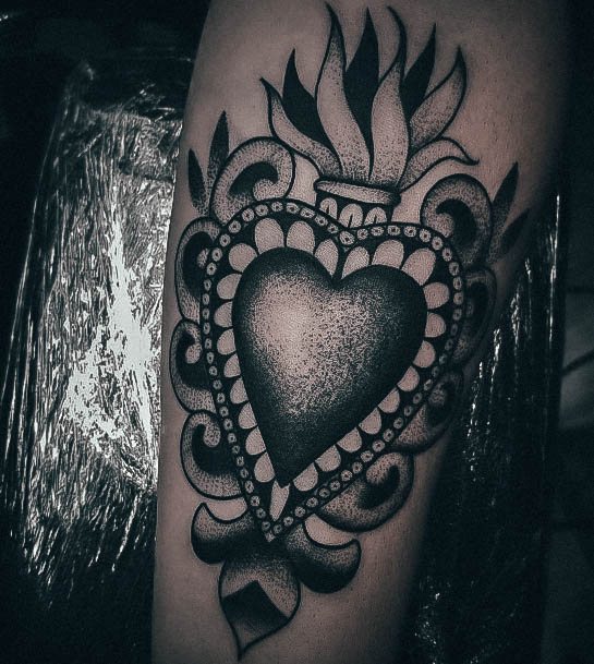 Fantastic Sacred Heart Tattoo For Women