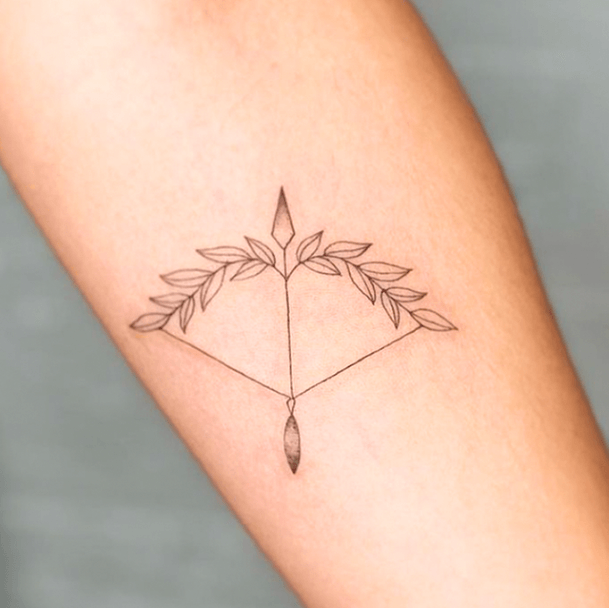 Fantastic Sagittarius Tattoo For Women Tiny Bow