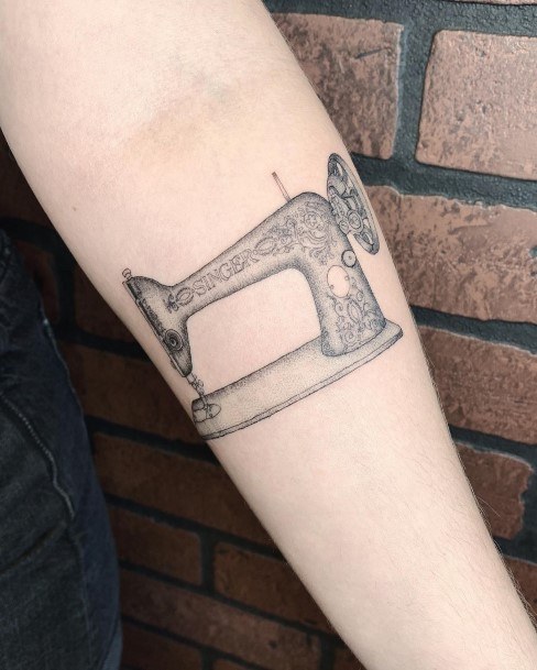 Fantastic Sewing Machine Tattoo For Women