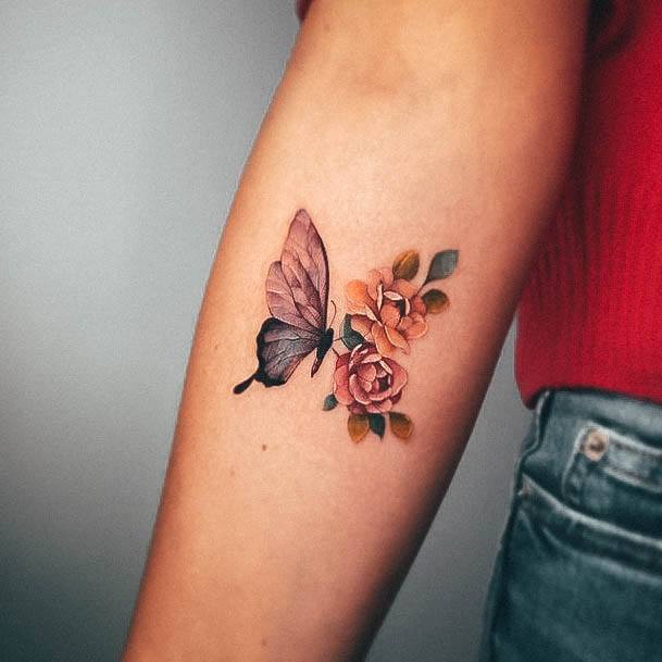 Fantastic Small Butterfly Tattoo For Women