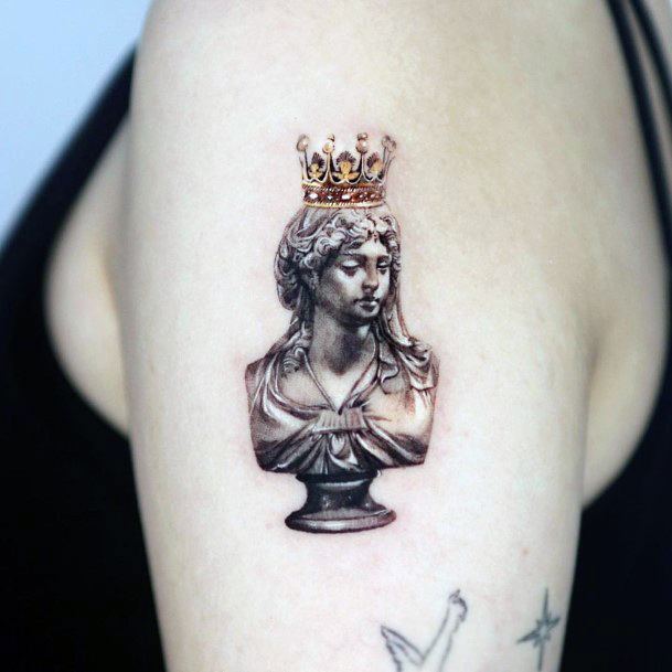 Fantastic Statue Tattoo For Women