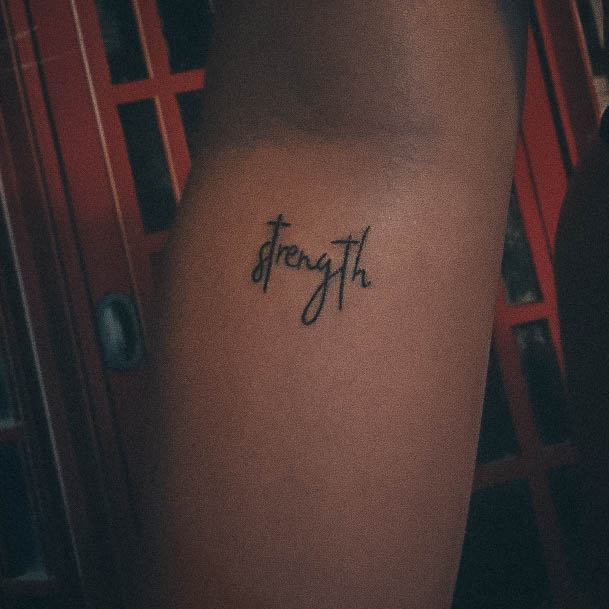 Fantastic Strength Tattoo For Women