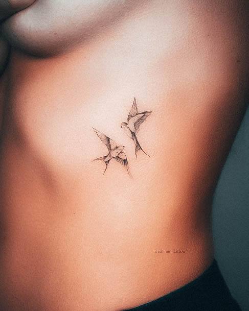 Fantastic Swallow Tattoo For Women