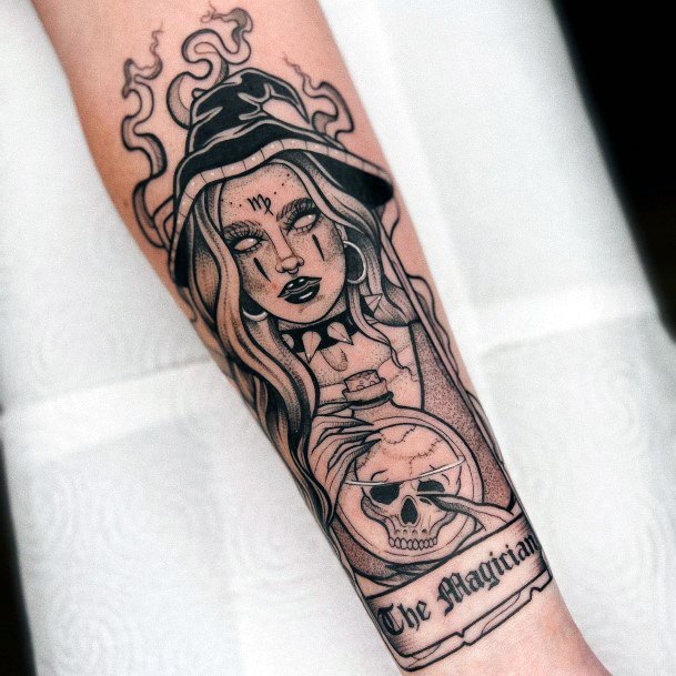 Fantastic Tarot Card Tattoo For Women