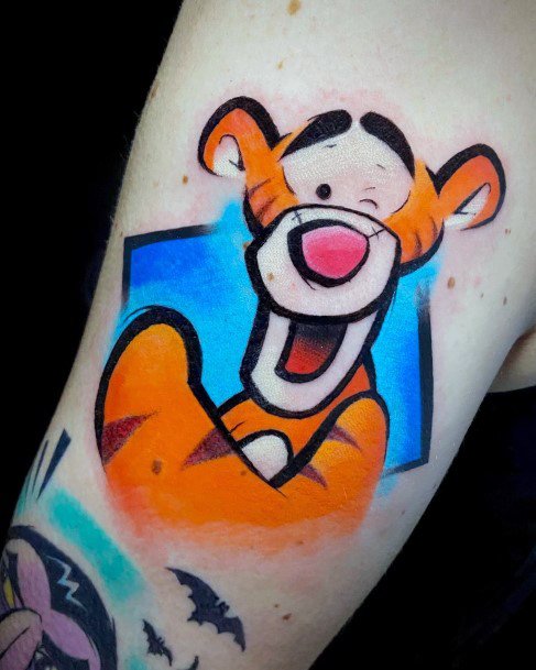 Fantastic Tigger Tattoo For Women