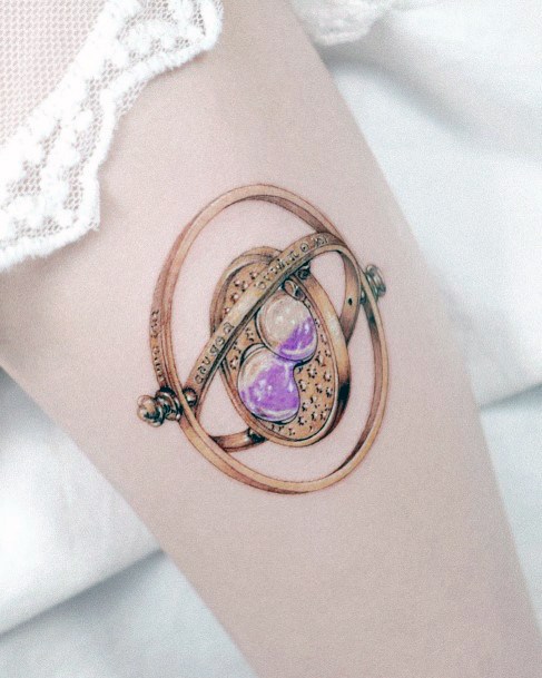 Fantastic Time Turner Tattoo For Women