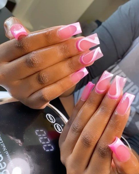 Fantastic Translucent Pink Nail For Women