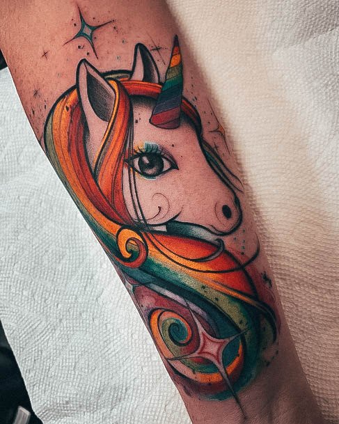 Fantastic Unicorn Tattoo For Women