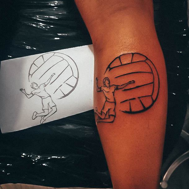 Fantastic Volleyball Tattoo For Women