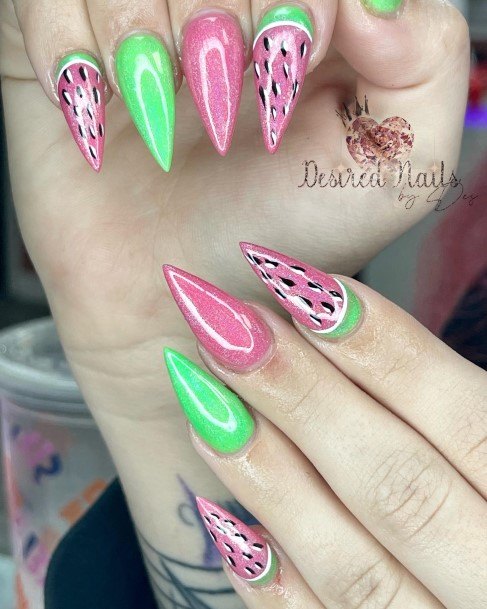 Fantastic Watermelon Nail For Women