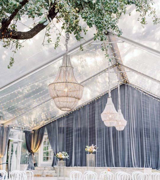 Fantastic White Wedding Tent Decorations