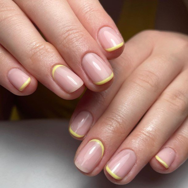 Fantastic Yellow French Tip Nail For Women