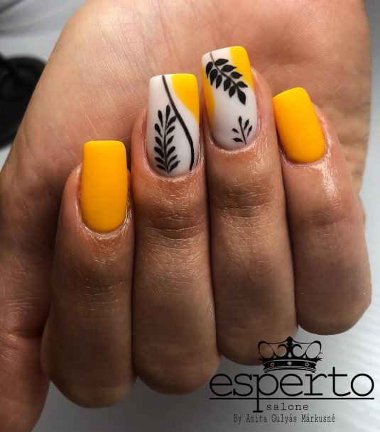 Fantastic Yellow Square Nail For Women