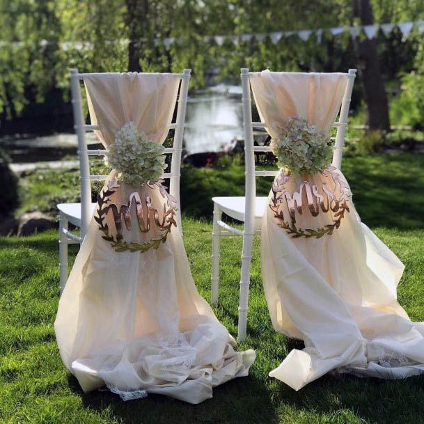 Fascinating Mr Mrs Wedding Chair White Curtain Wedding Decoration Ideas