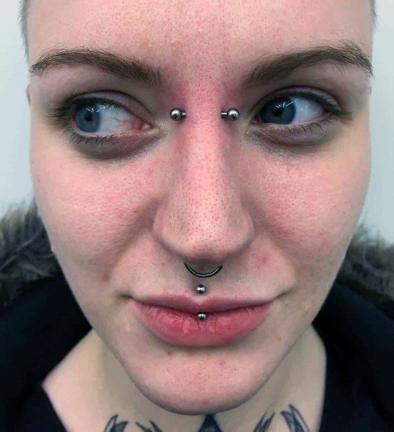 Fascinating Trendy Bridge Septum Hoop Nose Piercings For Girls