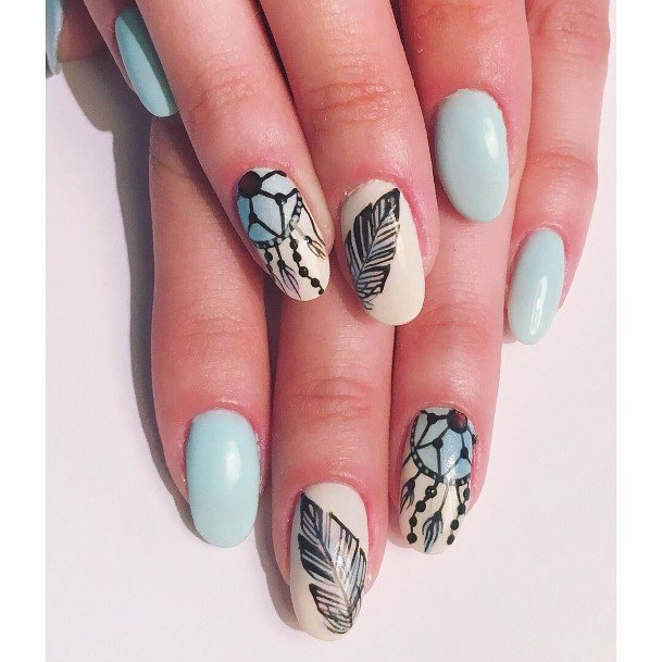 Feather Womens Nails