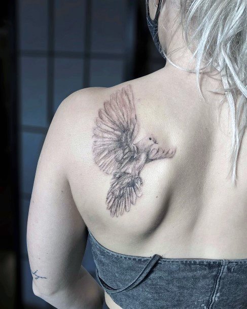 Feathery Dove Tattoo Women