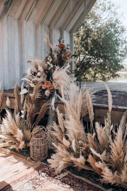 Feathery Rustic Wedding Flowers