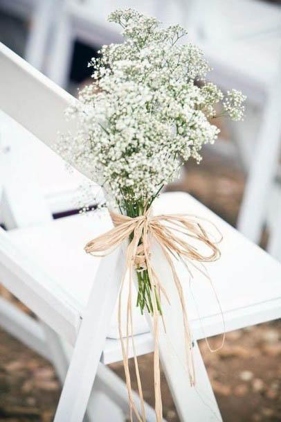 Feathery White Spring Wedding Flowers